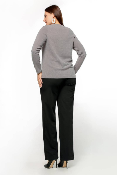 Джемпер с нагрудными вытачками и стразами из ангоры La rouge 3241 капучино - фото 4