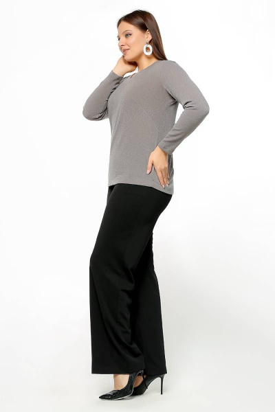 Джемпер с нагрудными вытачками и стразами из ангоры La rouge 3241 капучино - фото 3