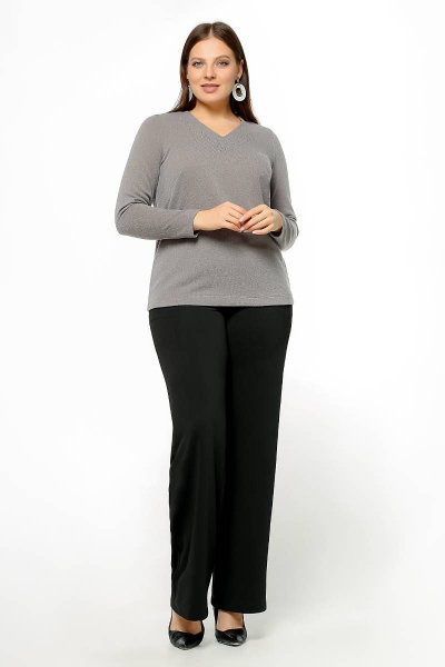 Джемпер с нагрудными вытачками и стразами из ангоры La rouge 3241 капучино - фото 2