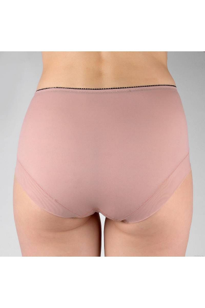 Розовые трусы-слип из сетки и вышивки с высокой посадкой Verally 1178-1 тату - фото 2