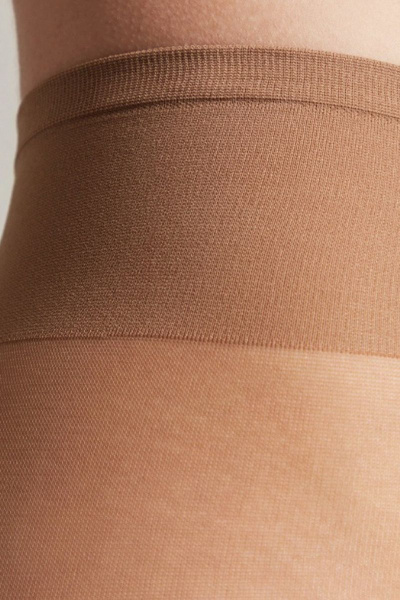 Колготки из трикотажа в бежевом цвете низкая талия CONTE Top_40_Natural - фото 2