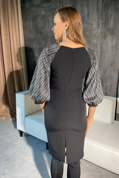 Платье из текстиля и фатина с объемным рукавом для праздников PUR PUR 11-142 - фото 2