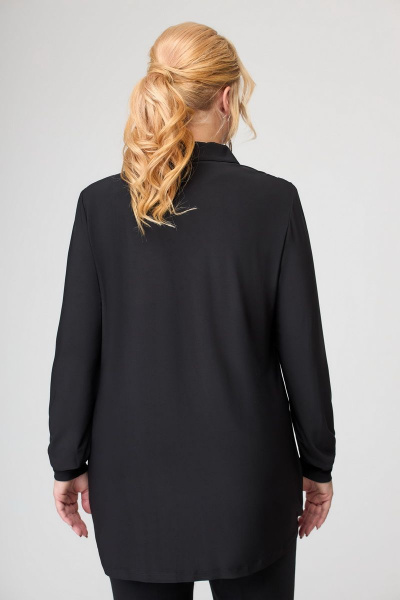 Блуза прямая из трикотажа с удлиненной спинкой Svetlana-Style 1831 леопард - фото 2