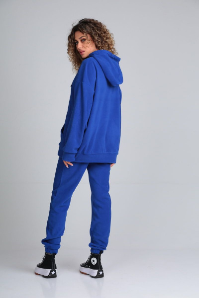 Теплый флисовый костюм из трикотажа с карманами HIT 0320 синий - фото 7