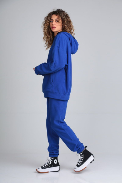 Теплый флисовый костюм из трикотажа с карманами HIT 0320 синий - фото 6