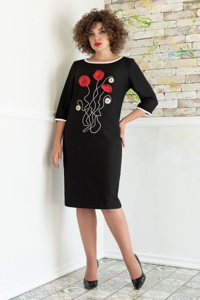 Полуприлегающее платье из плотного трикотажа Avanti 1082-2 - фото 1