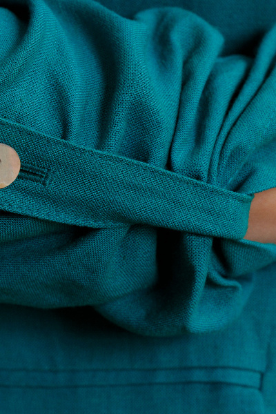 Деловой жакет из текстиля с отложным воротником Панда 84730w зеленый - фото 4