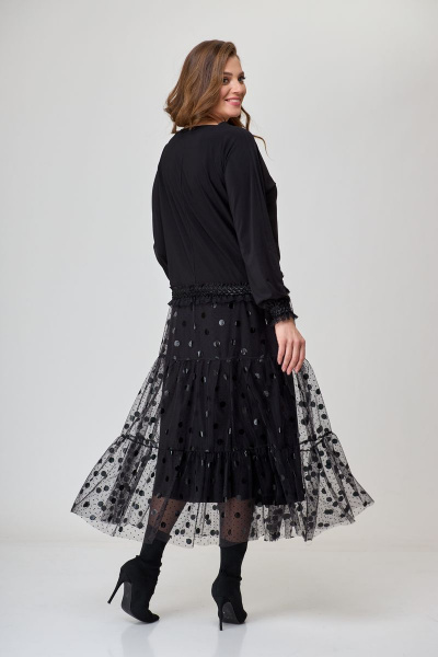 Блуза, юбка T&N 7339 черный - фото 10
