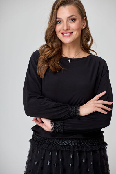 Блуза, юбка T&N 7339 черный - фото 8