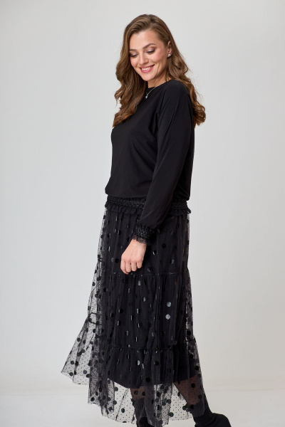 Блуза, юбка T&N 7339 черный - фото 5