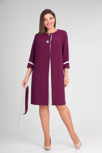 Платье Lady Style Classic 2508/2 винный - фото 2
