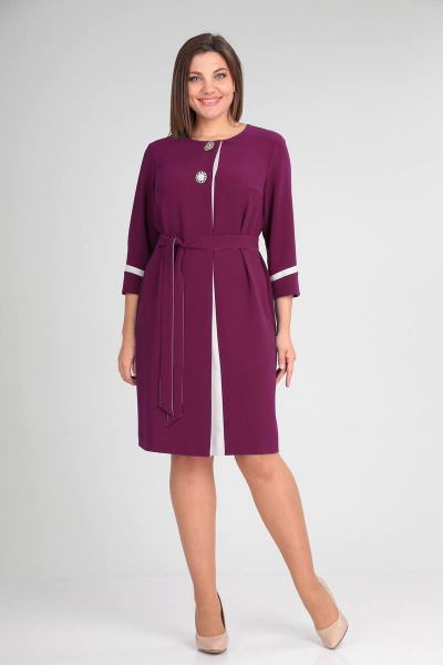 Платье Lady Style Classic 2508/2 винный - фото 1