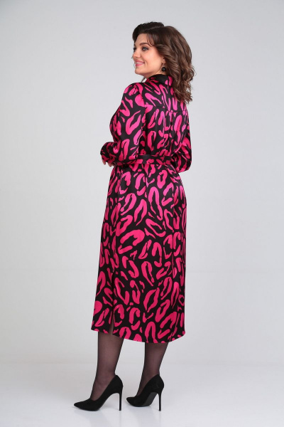 Платье Mubliz 016 фуксия-черный - фото 2