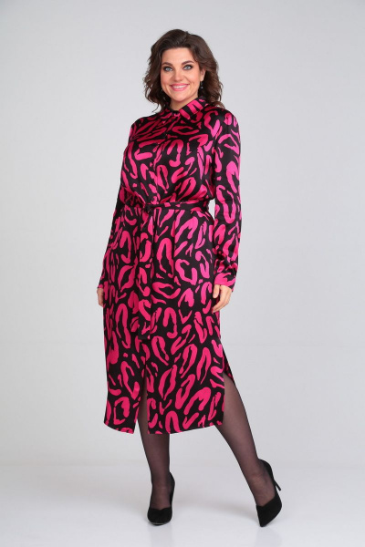 Платье Mubliz 016 фуксия-черный - фото 4