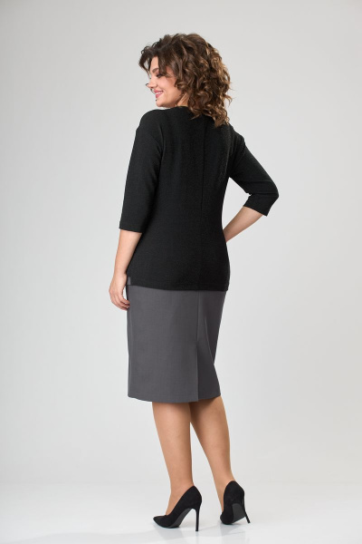 Джемпер, юбка ANASTASIA MAK 527 графит_с_черным - фото 4