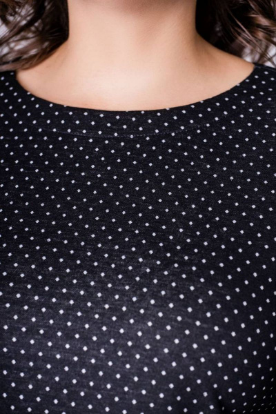 Платье EVA GRANT 7084 черный+горох - фото 5