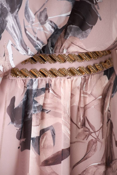 Нарядное платье из шифона с накидкой Romanovich Style 1-2371 пудровый.1 - фото 7