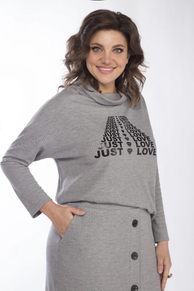 Женский комплект из вискозы и трикотажа с юбкой-миди Matini 1.1661 - фото 5