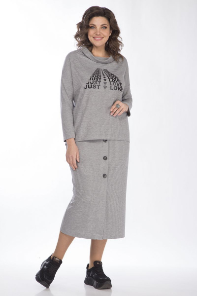 Женский комплект из вискозы и трикотажа с юбкой-миди Matini 1.1661 - фото 1