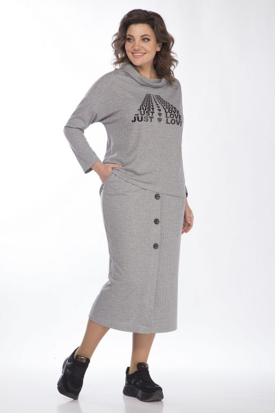 Женский комплект из вискозы и трикотажа с юбкой-миди Matini 1.1661 - фото 2