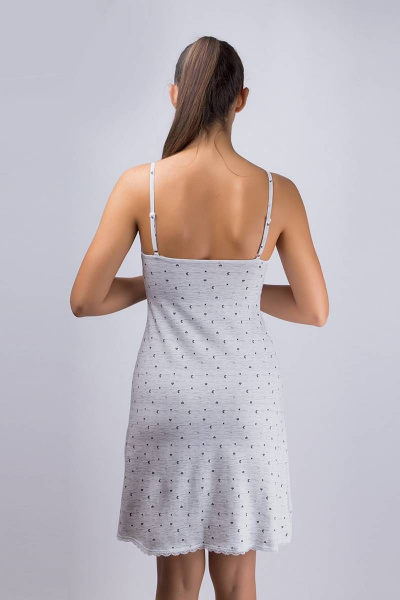 белая мультиколор сорочка из трикотажа и хлопка Verally 325-4 сновидение - фото 2