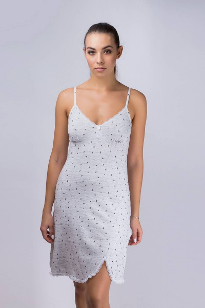 белая мультиколор сорочка из трикотажа и хлопка Verally 325-4 сновидение - фото 1