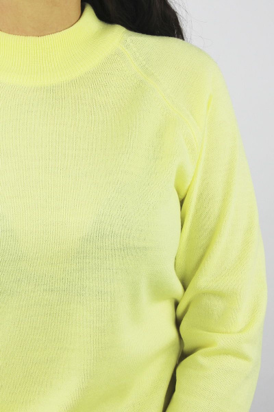 Демисезонный свитер прямого силуэта реглан с двойной стойкой Полесье С3316-15 5С1754-Д43 158,164 лимонад_12-0520 - фото 4