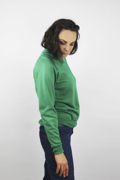 Зеленый трикотажный свитер с высоким воротником-стойка Полесье С3433-17 7С1582-Д43 170,176 бильярд - фото 3