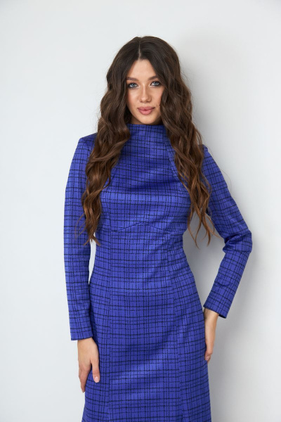 Платье с юбкой-годе и цветом синим или голубым Ларс Стиль 747 - фото 2