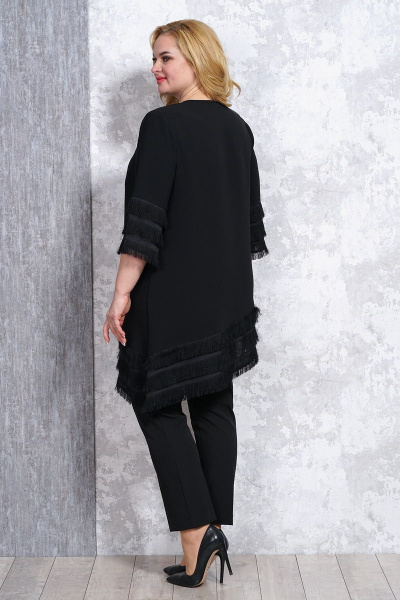 Нарядная черная туника из текстиля для особых случаев Медея и К 2140 - фото 6