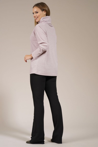 Джемпер с регланом из трикотажа, длина 60 см, розовый Медея и К 2183 лавандовый - фото 6