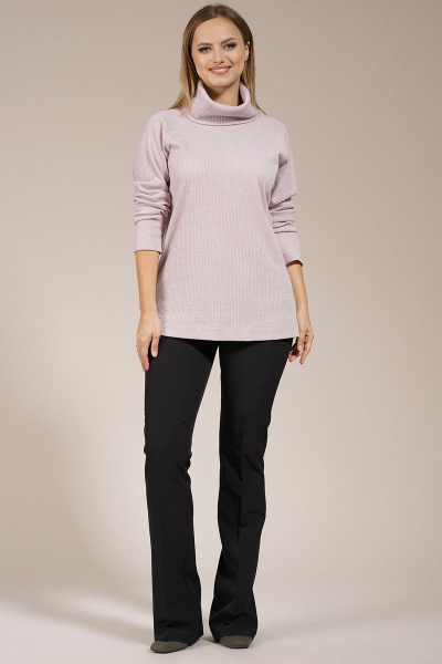 Джемпер с регланом из трикотажа, длина 60 см, розовый Медея и К 2183 лавандовый - фото 5