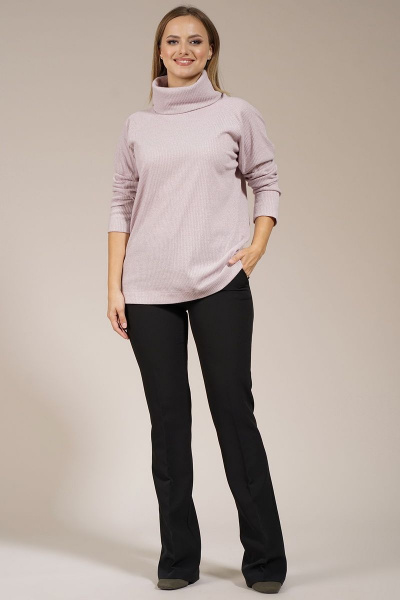 Джемпер с регланом из трикотажа, длина 60 см, розовый Медея и К 2183 лавандовый - фото 2