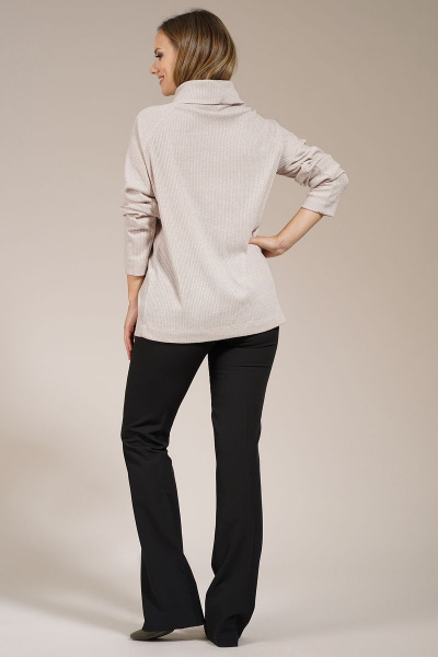 Джемпер на каждый день с регланом из трикотажа, бежевый Медея и К 2183 сливочный - фото 8
