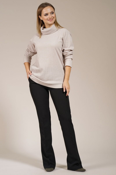Джемпер на каждый день с регланом из трикотажа, бежевый Медея и К 2183 сливочный - фото 7