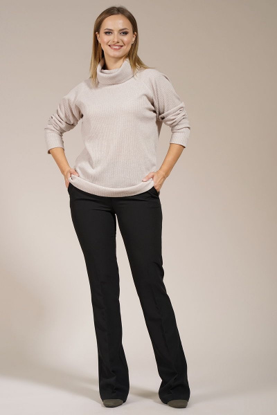 Джемпер на каждый день с регланом из трикотажа, бежевый Медея и К 2183 сливочный - фото 6