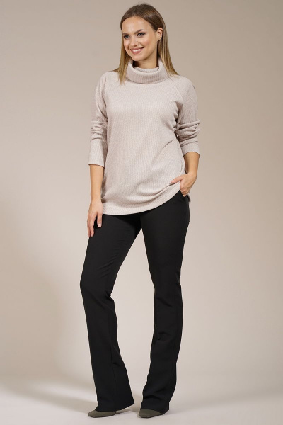 Джемпер на каждый день с регланом из трикотажа, бежевый Медея и К 2183 сливочный - фото 5