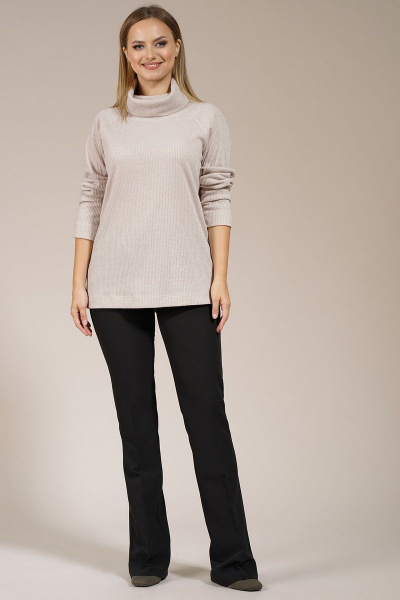 Джемпер на каждый день с регланом из трикотажа, бежевый Медея и К 2183 сливочный - фото 4