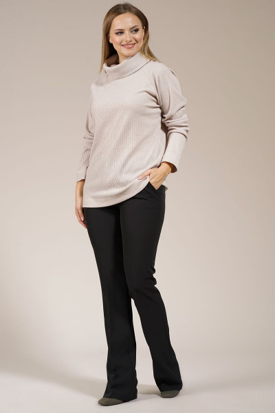 Джемпер на каждый день с регланом из трикотажа, бежевый Медея и К 2183 сливочный - фото 1
