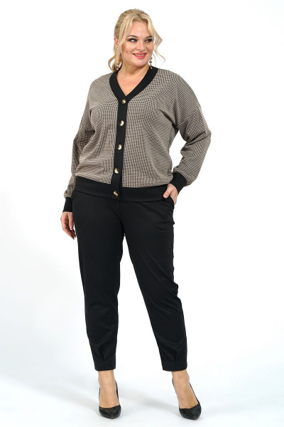 Брюки, жакет из трикотажа с оверсайз кэжуал стиль Медея и К 2187 - фото 4