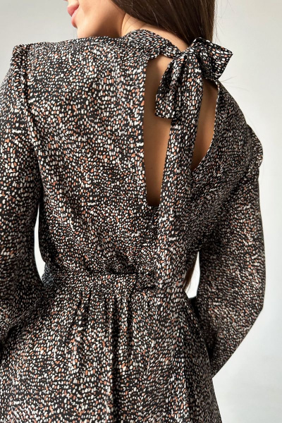 Платье шифоновое на удлиненной подкладке нарядное THE.WOMAN 0013 принт - фото 3