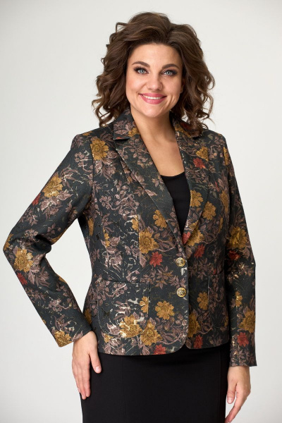 Жакет БелЭльСтиль 203-1_09_22 парча золото - фото 2