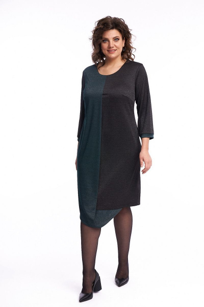 Платье полуприлегающего силуэта с контрастными вставками Almirastyle 226 - фото 4