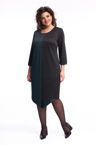 Платье полуприлегающего силуэта с контрастными вставками Almirastyle 226 - фото 2