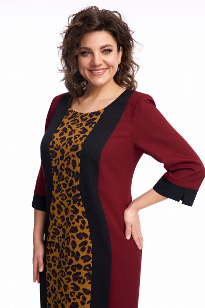 Платье демисезонное женское приталенное с леопардовым принтом Almirastyle 238 - фото 4