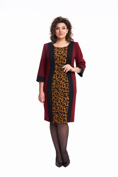 Платье демисезонное женское приталенное с леопардовым принтом Almirastyle 238 - фото 2