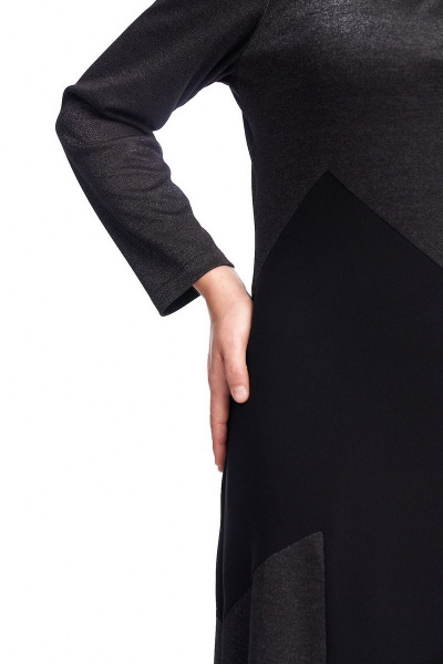 Платье демисезонное женское расклешённое из двух тканей Almirastyle 242 - фото 7