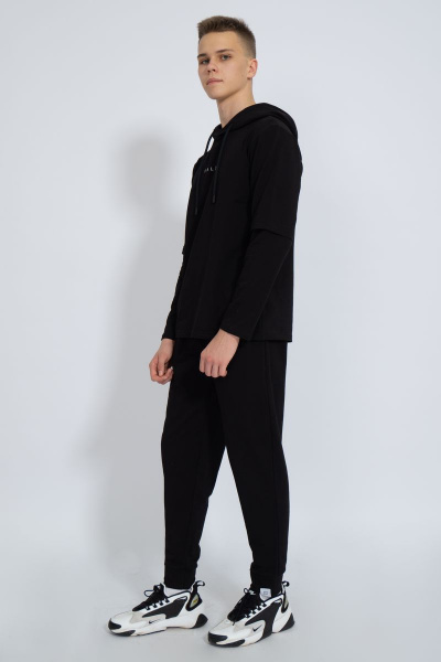 Лонгслив мужской демисезонный с капюшоном из хлопка Kivviwear 1011.07 - фото 6