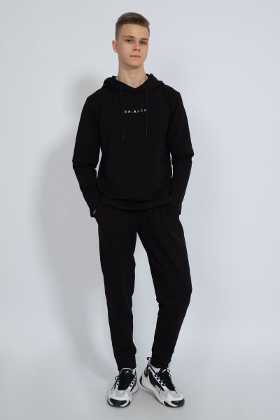 Лонгслив мужской демисезонный с капюшоном из хлопка Kivviwear 1011.07 - фото 3