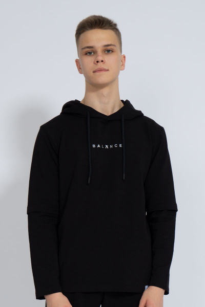 Лонгслив мужской демисезонный с капюшоном из хлопка Kivviwear 1011.07 - фото 1